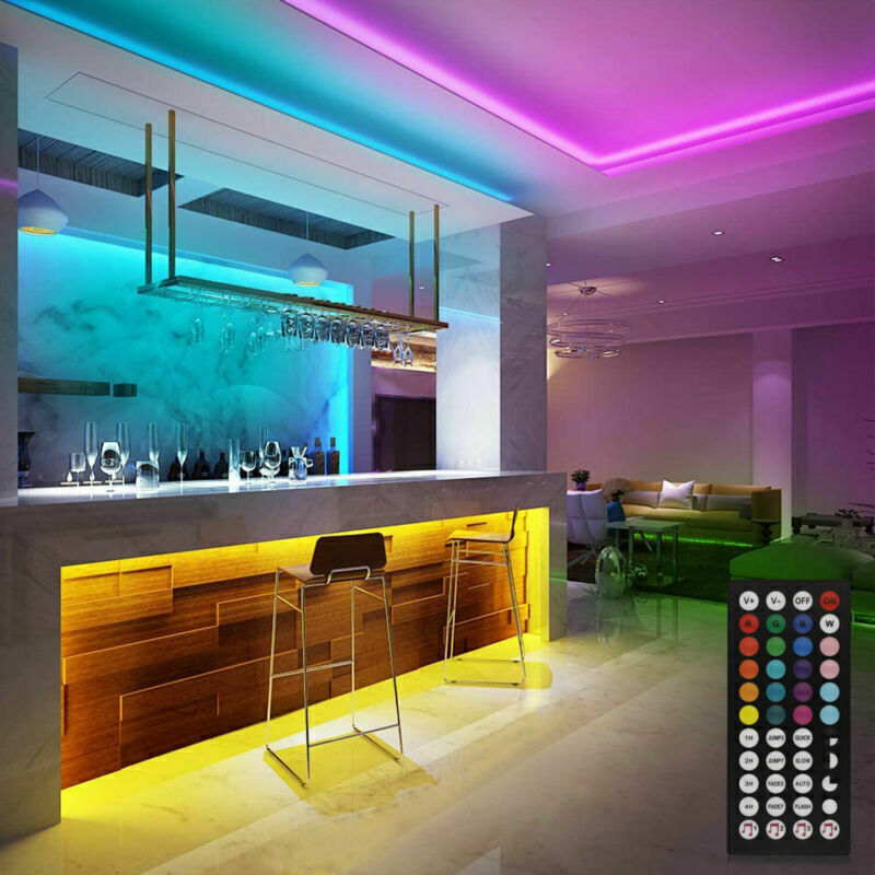 Bluetooth RGB LED Strip Lights – Music Sync, Remote Control, Room & TV Backlight